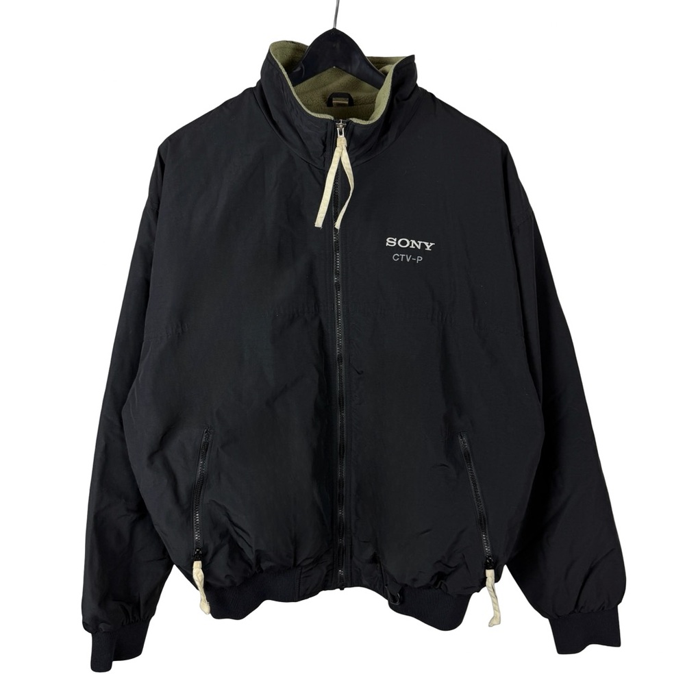 Vintage 90s Dunbrooke Sony CTV-P Tech Promo Company Black Jacket Size L